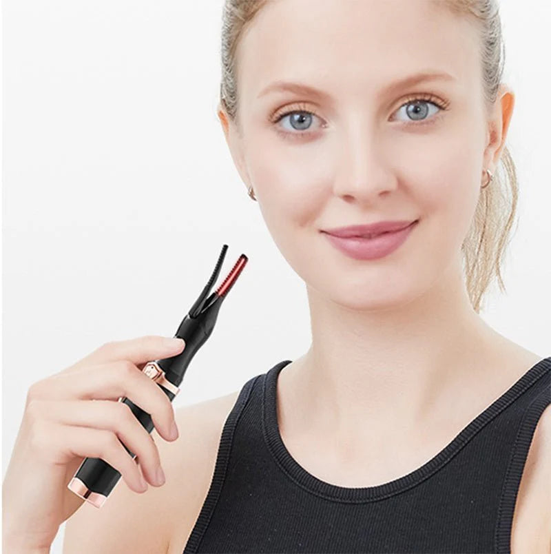 Rechargeable 360 Electric Heated Rotating Portable Eyelash Curler For Women